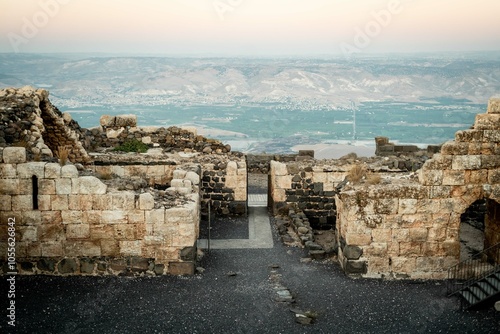 Ruins of Kochav HaYarden, Israel Overlooking the Jordan Valley photo