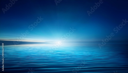 Abstract Background color on the water, color Egyptian blue and Electric blue gradient background with light leak and smooth texture