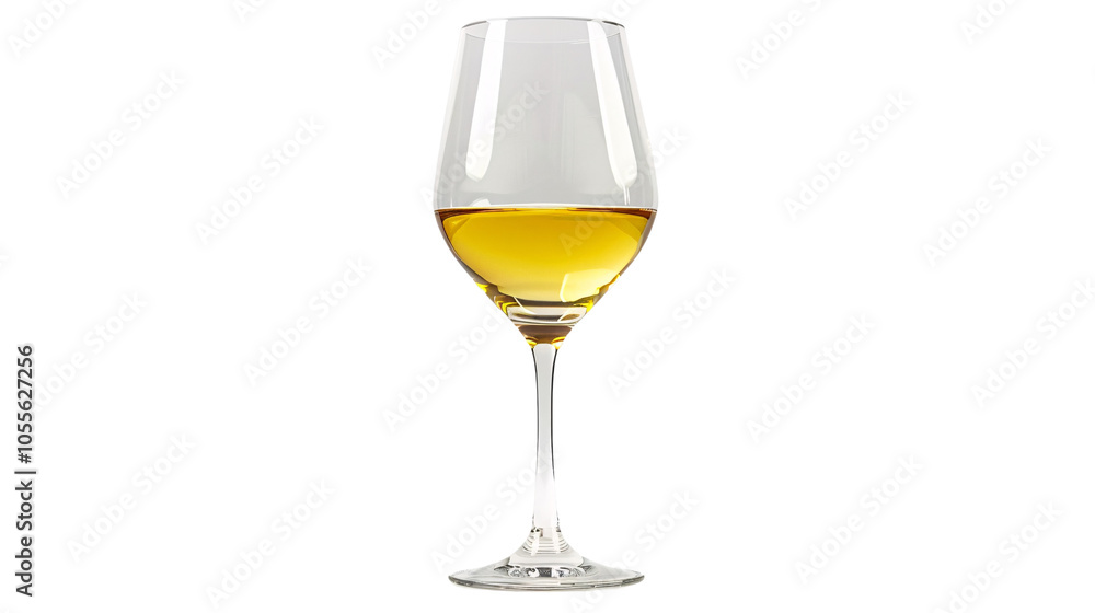 Elegant Glass of White Wine on a Clean Background Elegant Glass of White Wine on a Clean Background