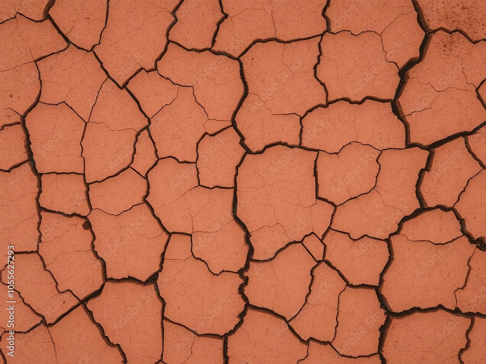 Cracked red clay dirt background with rough texture, rough, dirt Cracked red clay dirt background with rough texture, rough, dirt
