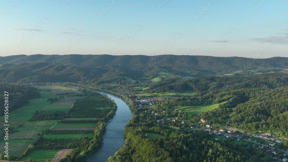 Flying over a river surrounded by low mountains. Mavic 3 Flying over a river surrounded by low mountains. Mavic 3