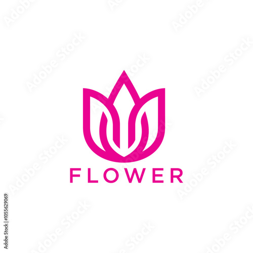 Luxury logo design concept, Flower lotus logo, Beauty or spa logo template