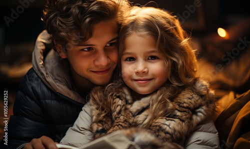 Father and Daughter Embracing