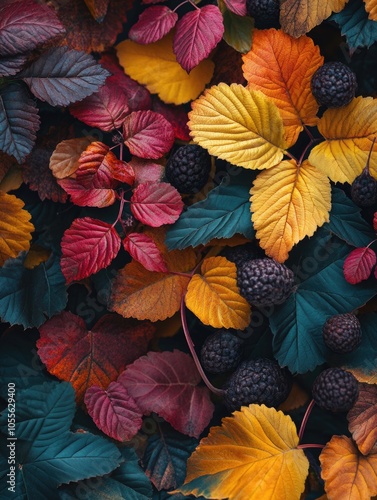 Close-up of leaves and berries