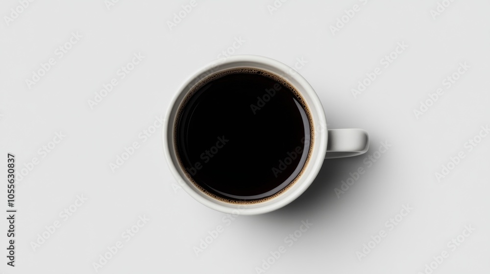 Top-down view of a coffee cup mockup with a blank surface, waiting for custom artwork. Top-down view of a coffee cup mockup with a blank surface, waiting for custom artwork.