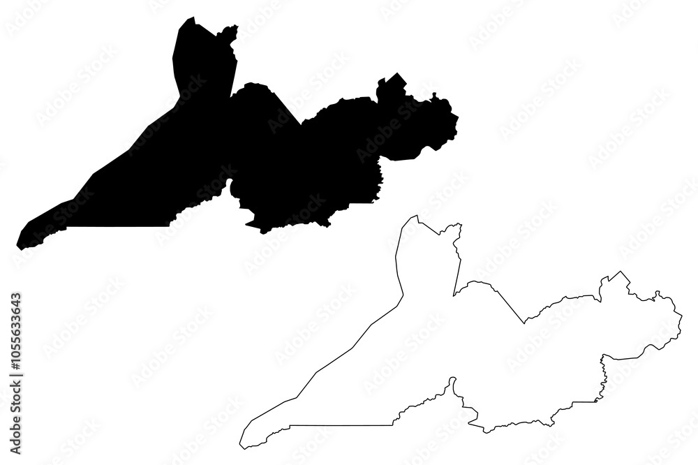 Rio Branco City and Municipality (Federative Republic of Brazil, Acre State) map vector illustration, scribble sketch City of Rio Branco map Rio Branco City and Municipality (Federative Republic of Brazil, Acre State) map vector illustration, scribble sketch City of Rio Branco map