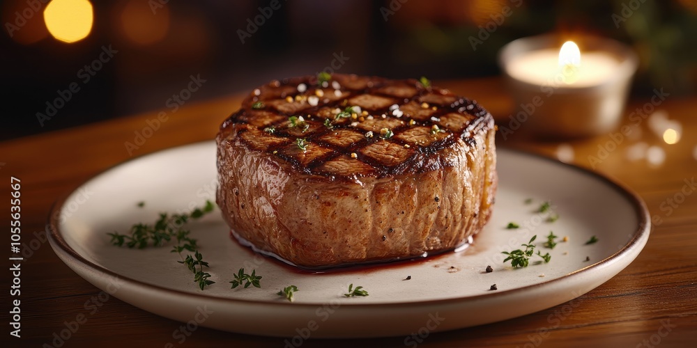 a plate with a piece of meat on it a plate with a piece of meat on it