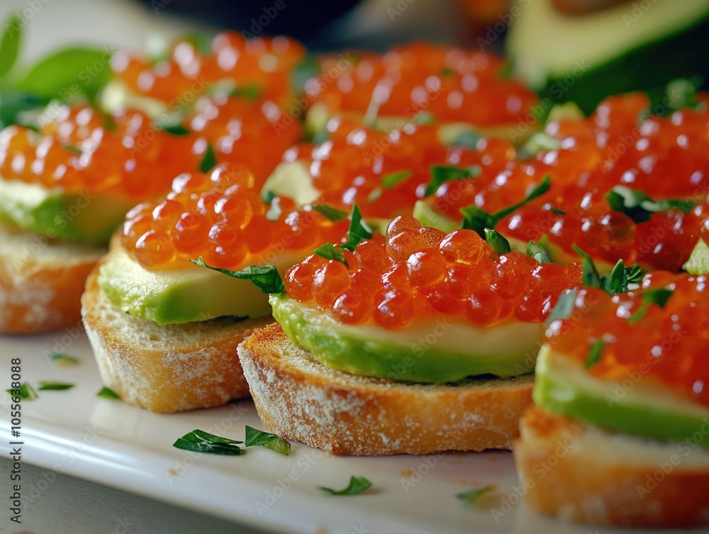 Red Caviar on Toast Red Caviar on Toast
