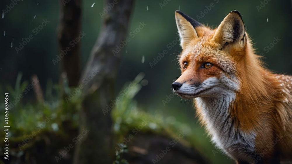 A close-up of a red fox in a natural setting, highlighting its features and surroundings. A close-up of a red fox in a natural setting, highlighting its features and surroundings.