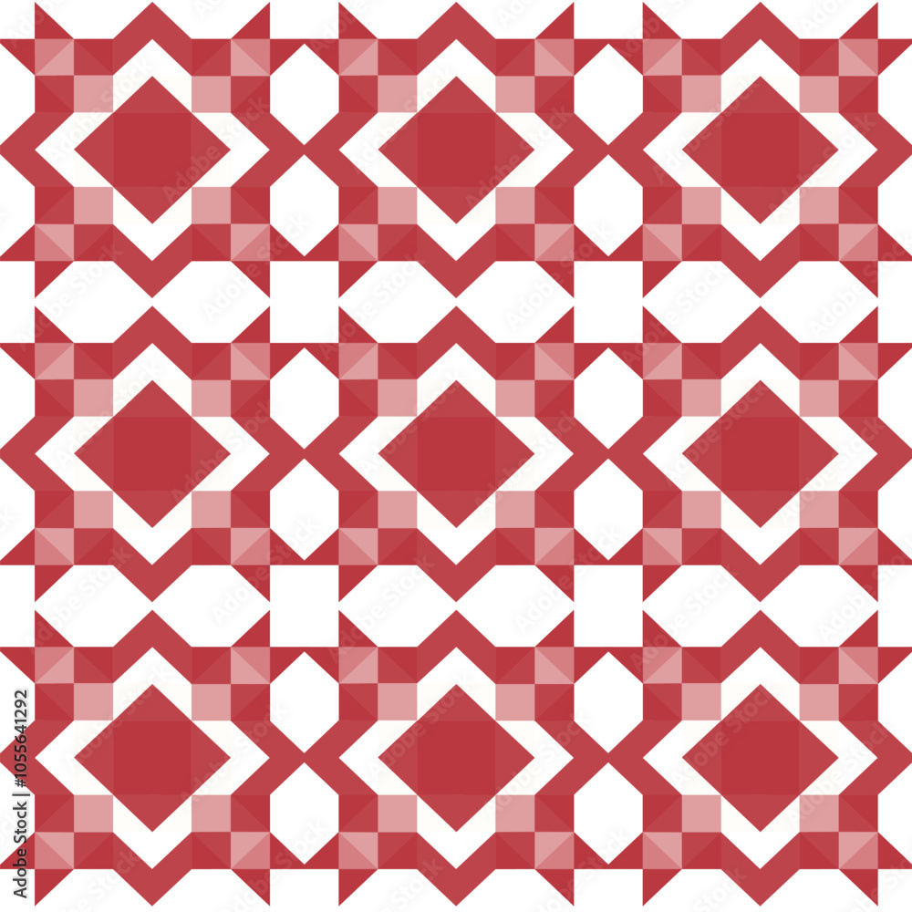 Seamless vector pattern with ceramic flower tiles in vintage style. Seamless vector pattern with ceramic flower tiles in vintage style.