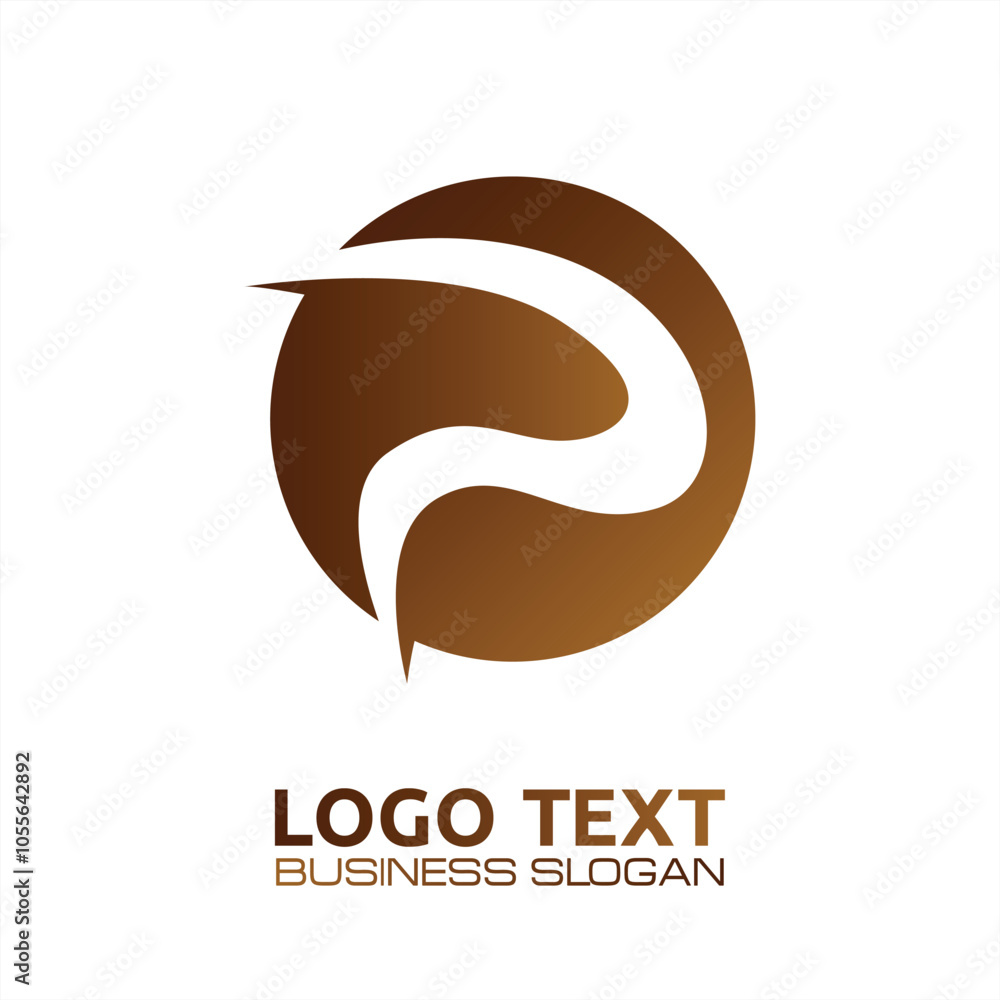 Fototapeta premium P lettering logo is simple, easy to understand and authoritative
