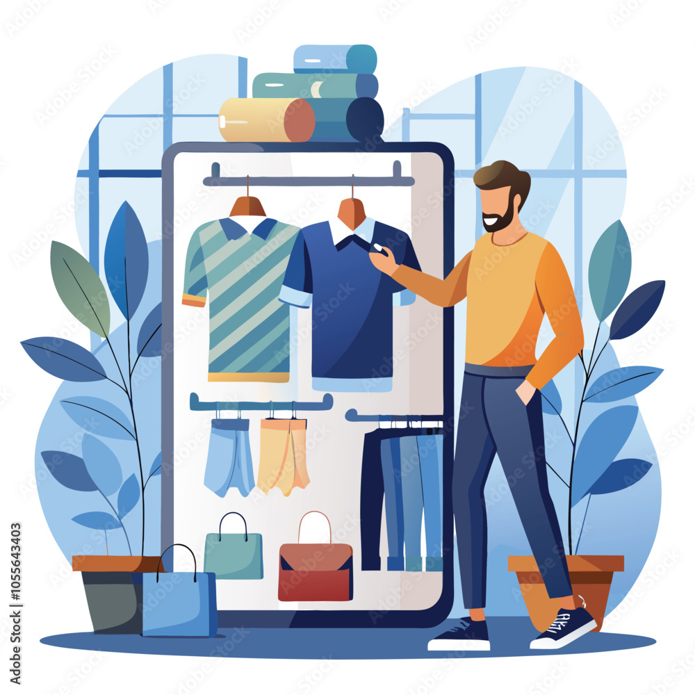 Fototapeta premium Ecommerce Online Shopping Concept Vector Illustration