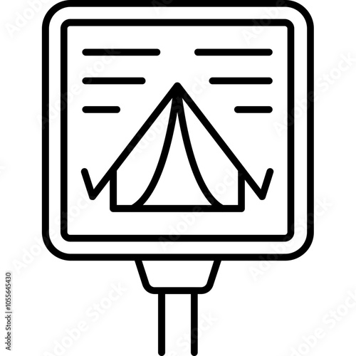 Tent Camping Area Icon