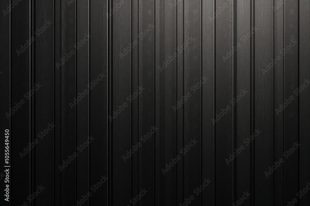 Elegant black wooden panel background with vertical grooves, perfect for design and presentations Elegant black wooden panel background with vertical grooves, perfect for design and presentations