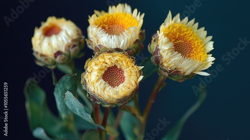 Helichrysum Bracteatum Cv Monstrosum Strawflower photo