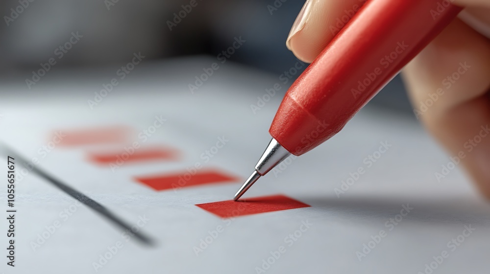 Creating checklists with a red pen enhancing productivity and organization