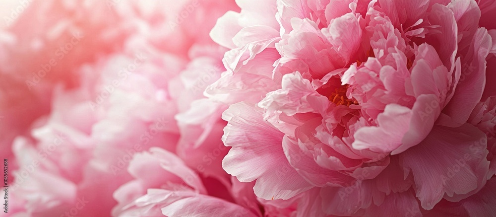 Beautiful Pink Peonies As Background Closeup View Beautiful Pink Peonies As Background Closeup View