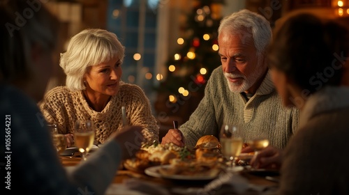 Festive Family Gathering: Capturing Warmth, Food, and Conversation in a Cozy Atmosphere