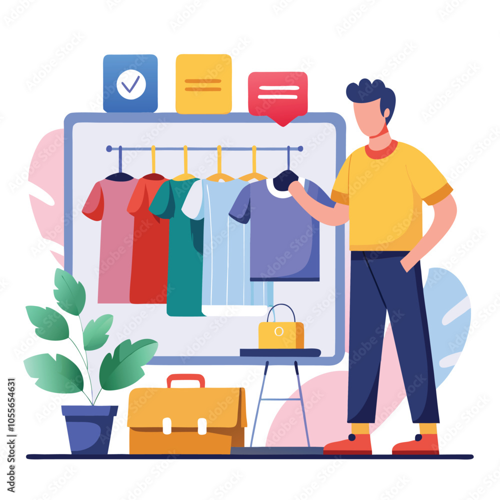 Ecommerce Online Shopping Concept Vector Illustration Ecommerce Online Shopping Concept Vector Illustration