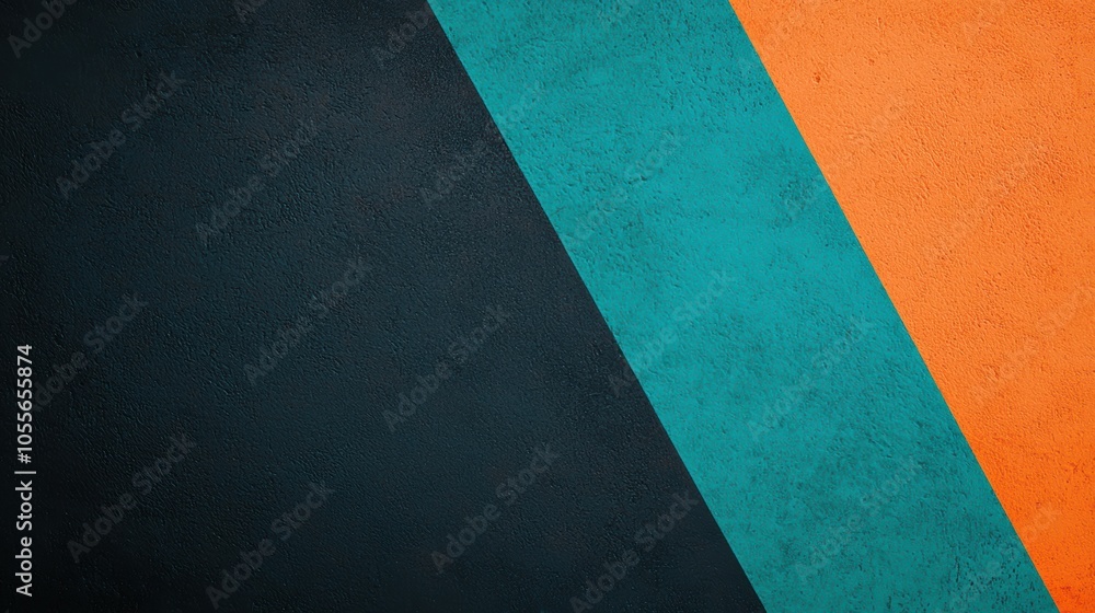 A vibrant abstract background featuring bold teal, orange, and black colors arranged in dynamic diagonal lines. Perfect for modern design projects. A vibrant abstract background featuring bold teal, orange, and black colors arranged in dynamic diagonal lines. Perfect for modern design projects.