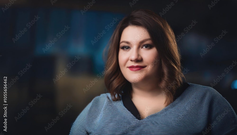 Plus size Confident Young Woman Portrait Plus size Confident Young Woman Portrait