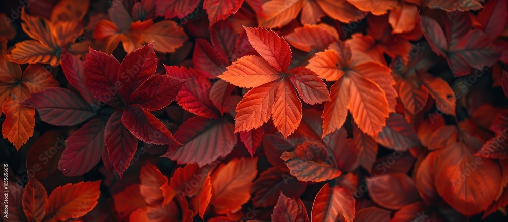 Red And Orange Autumn Leaves Close Up Fall Concept Selective Focus Red And Orange Autumn Leaves Close Up Fall Concept Selective Focus