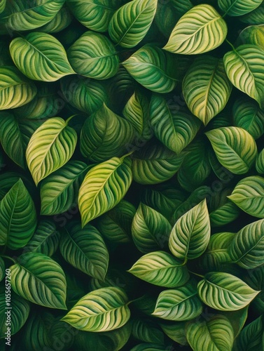 Wallpaper Mural Green leaf bunch Torontodigital.ca