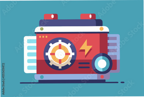 Alternator gallon vector art illustration