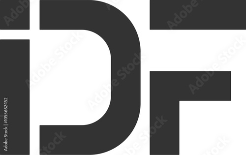 IDF logo design. DFI logo vectors. Creative, letters logo design.  Luxury ID or DF logo design. Simple DIF logo design. Natural, Organic, Eco, Vegetable logo design. 