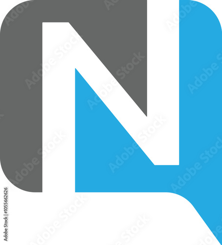 N logo design. N logo vectors. Creative N logo design. Chatting N logo design. Talking n logo design. Messenger N logo design. Chatting N logo design. Social Media N logo design. 