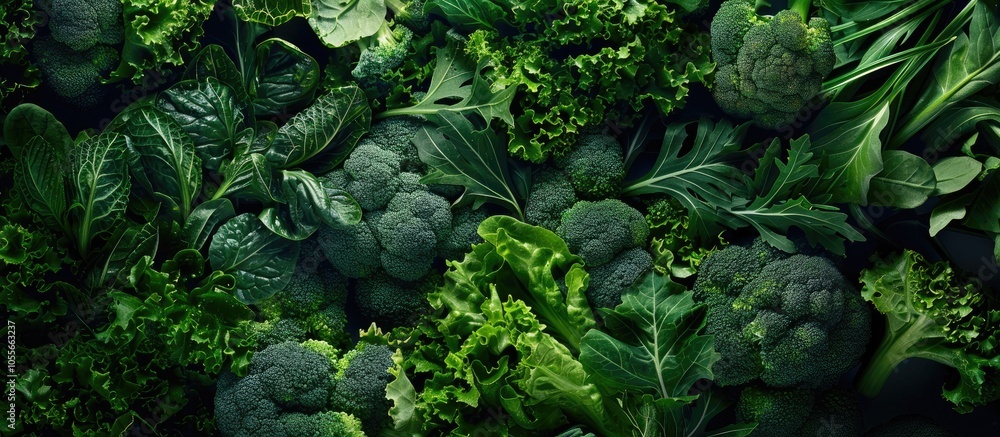Green Vegetables And Dark Leafy Food Background Green Vegetables And Dark Leafy Food Background