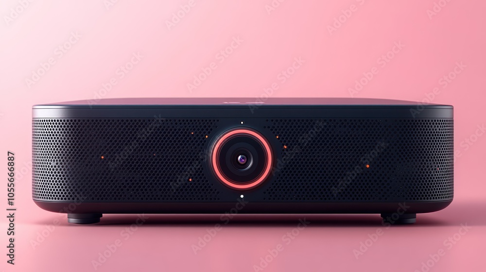 Realistic mockup of a mini smart projector, ultra-HD, clear background. Realistic mockup of a mini smart projector, ultra-HD, clear background.