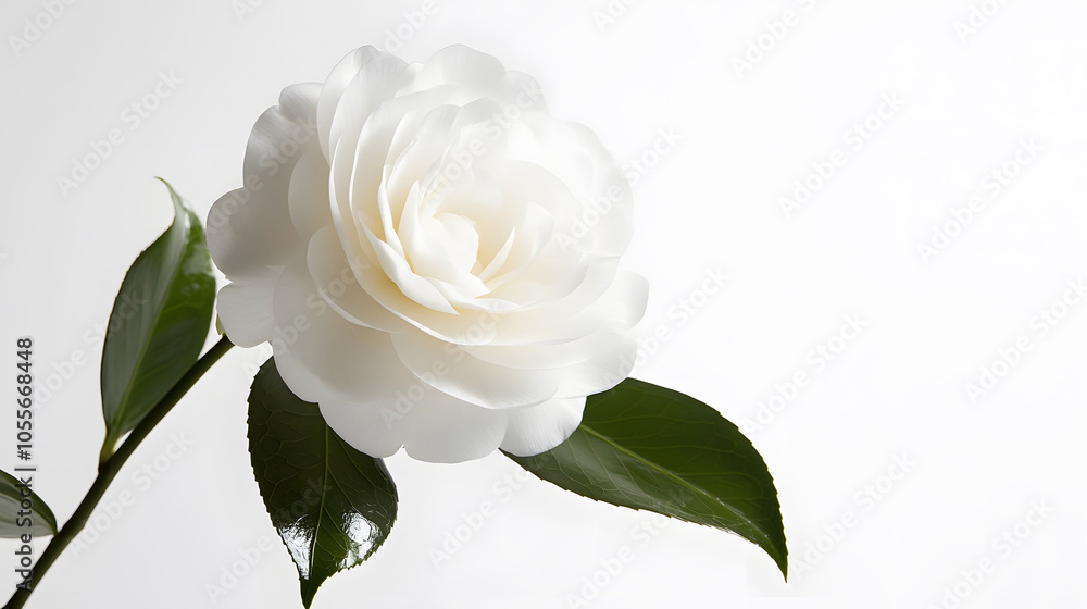 White rose isolated on black, a symbol of love and purity White rose isolated on black, a symbol of love and purity