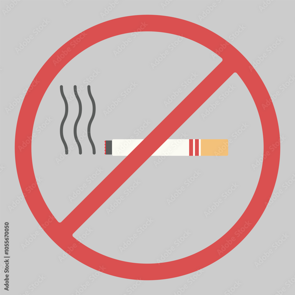 No smoking sign simple vector illustration design No smoking sign simple vector illustration design