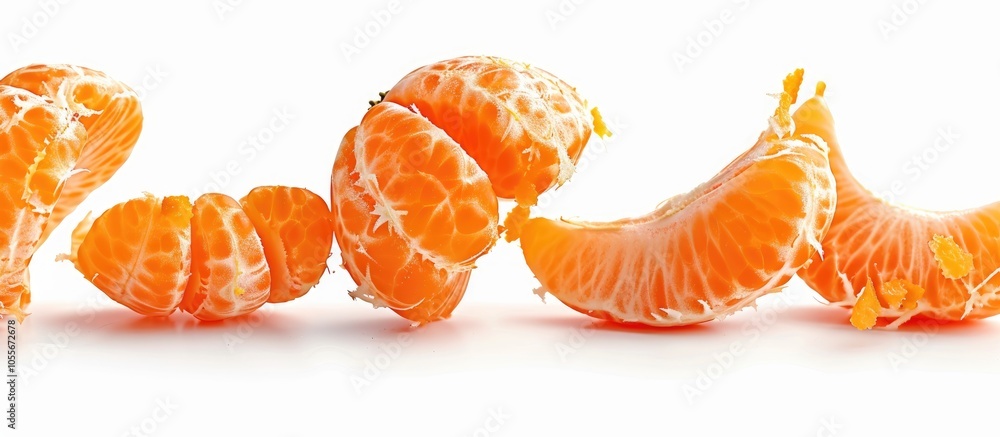 Peeled Tangerine Isolated On White Background Peeled Tangerine Isolated On White Background