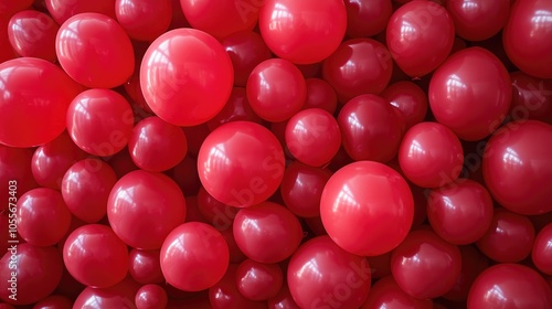 Vibrant Ruby Balloon Backdrop Striking Red Decoration for Parties or Events