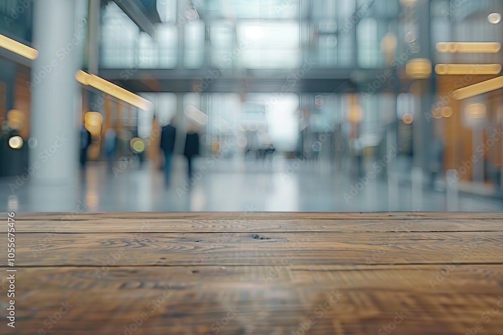 Blurred image of modern business center lobby with people. Blurred image of modern business center lobby with people.