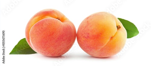 Peach Isolated On White Background