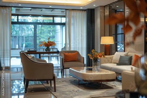 Elegant business clubhouse interiors