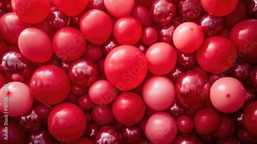 Vibrant Ruby Balloon Backdrop Striking Red Decoration for Parties or Events