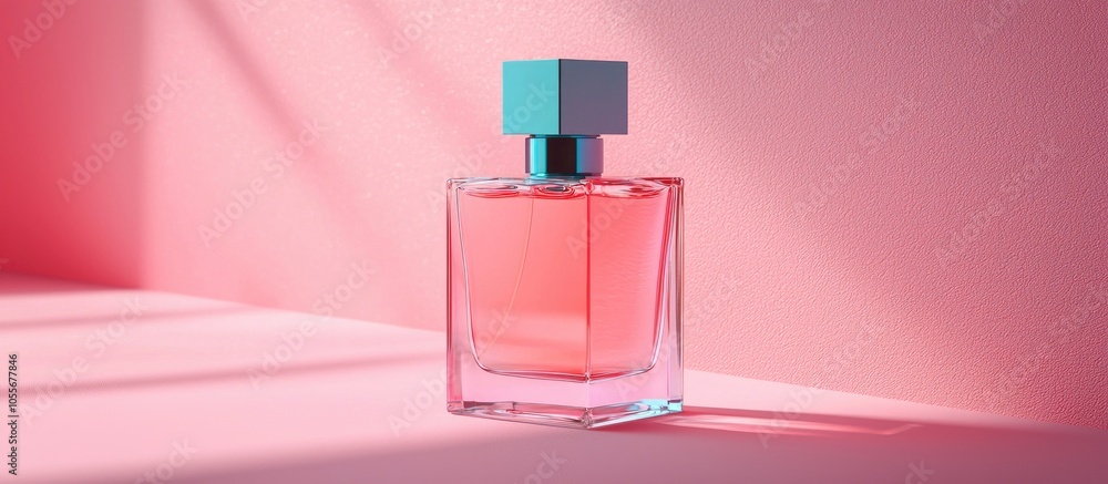 Perfume Bottle Mockup With Pink Background Perfume Bottle Mockup With Pink Background