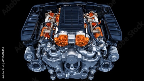 Detailed View of Internal Car Engine Components photo