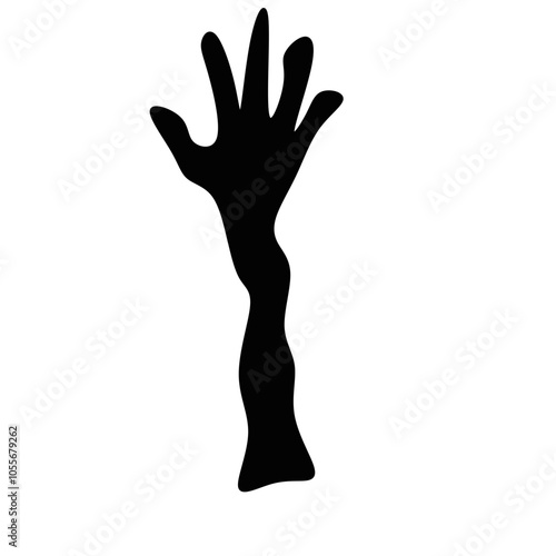 Zombie hands silhouettes. Halloween decor