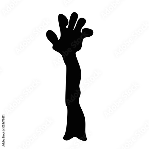Zombie hands silhouettes. Halloween decor