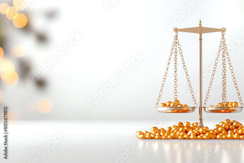 Wallpaper Mural Scale weighing value against price, balanced view, 3D illustration Torontodigital.ca