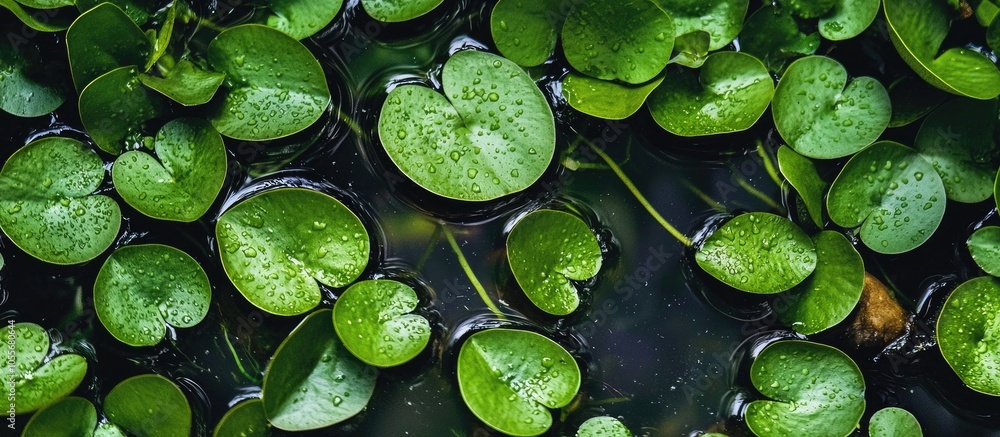 Green Duckweed Plants In The Nature Green Duckweed Plants In The Nature