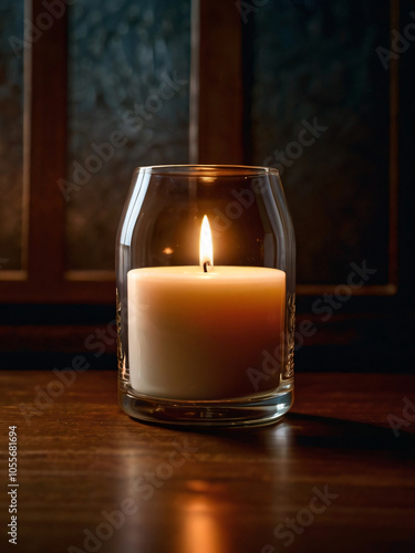 The scented candle glows, a beacon of hope and healing.