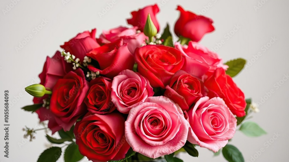 A beautiful bouquet of vibrant red rose flowers in a clear glass vase, bouquet, fragrant A beautiful bouquet of vibrant red rose flowers in a clear glass vase, bouquet, fragrant