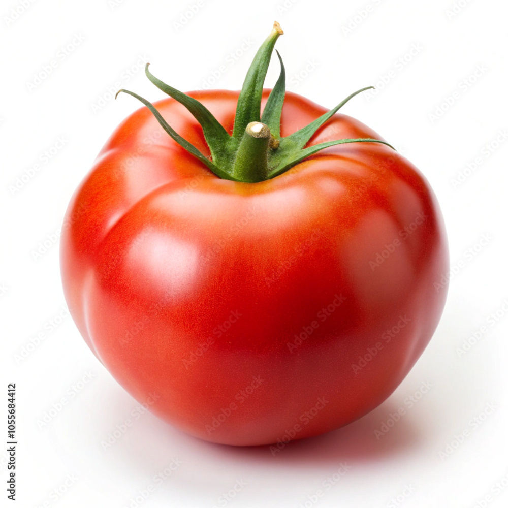 custom made wallpaper toronto digitalSingle big red tomato on white background, showing bright, natural texture
