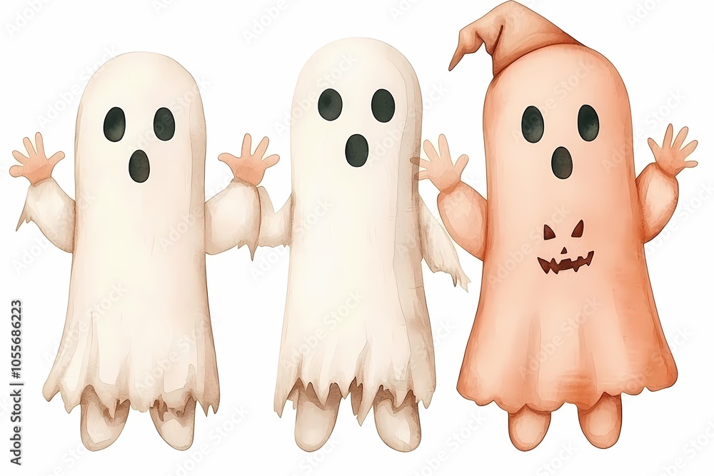 Spooky Costumed Ghosts for Halloween Fun Spooky Costumed Ghosts for Halloween Fun
